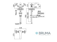 MEDIDAS MONOBLOC LAVABO IMPERIAL BRUMA